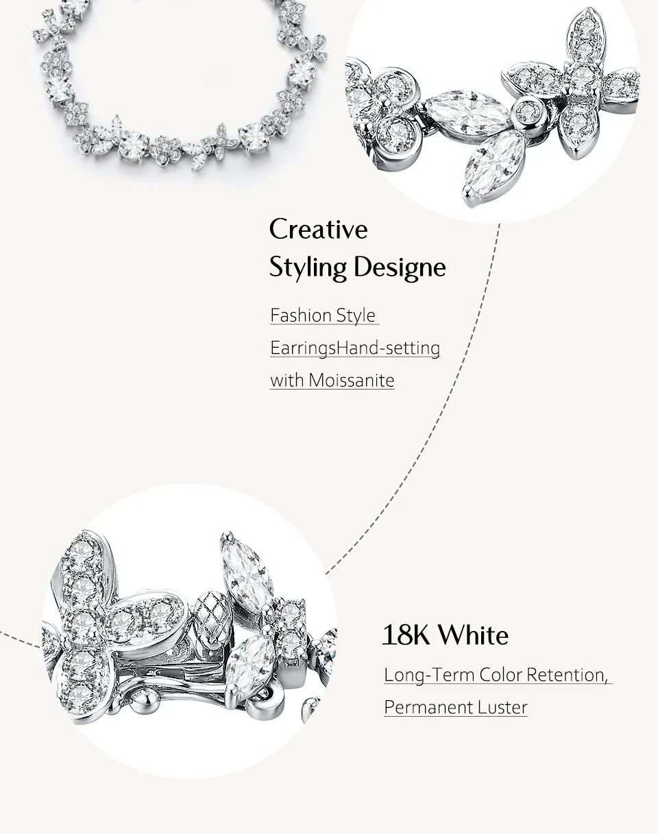 Women's S925 Moissanite Diamond Flower Bracelet