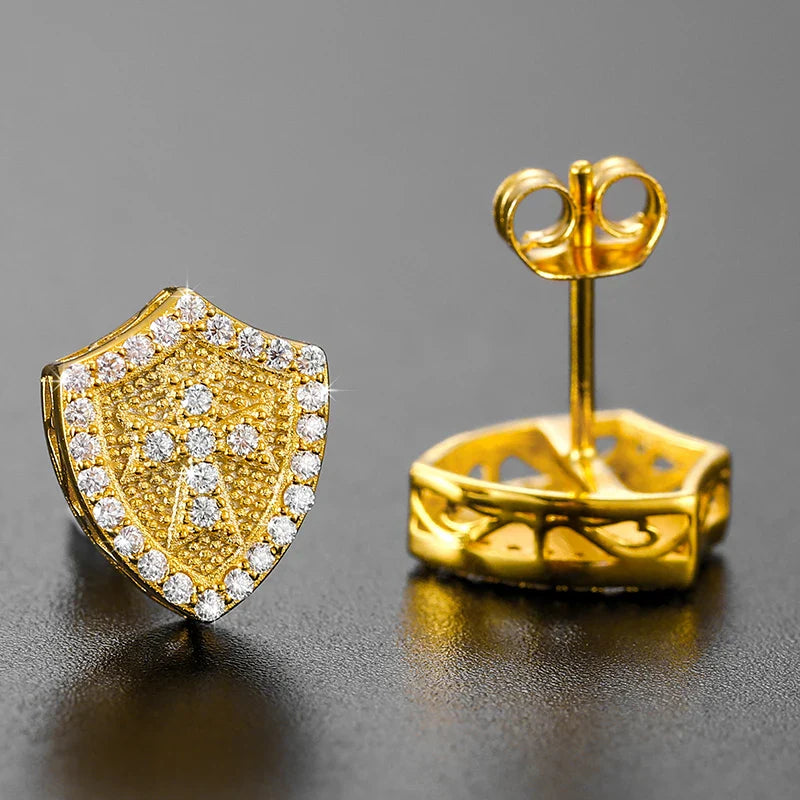 S925 Moissanite Shield Earrings