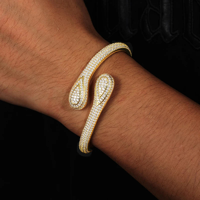 S925 Moissanite Tear-Drop Cuff