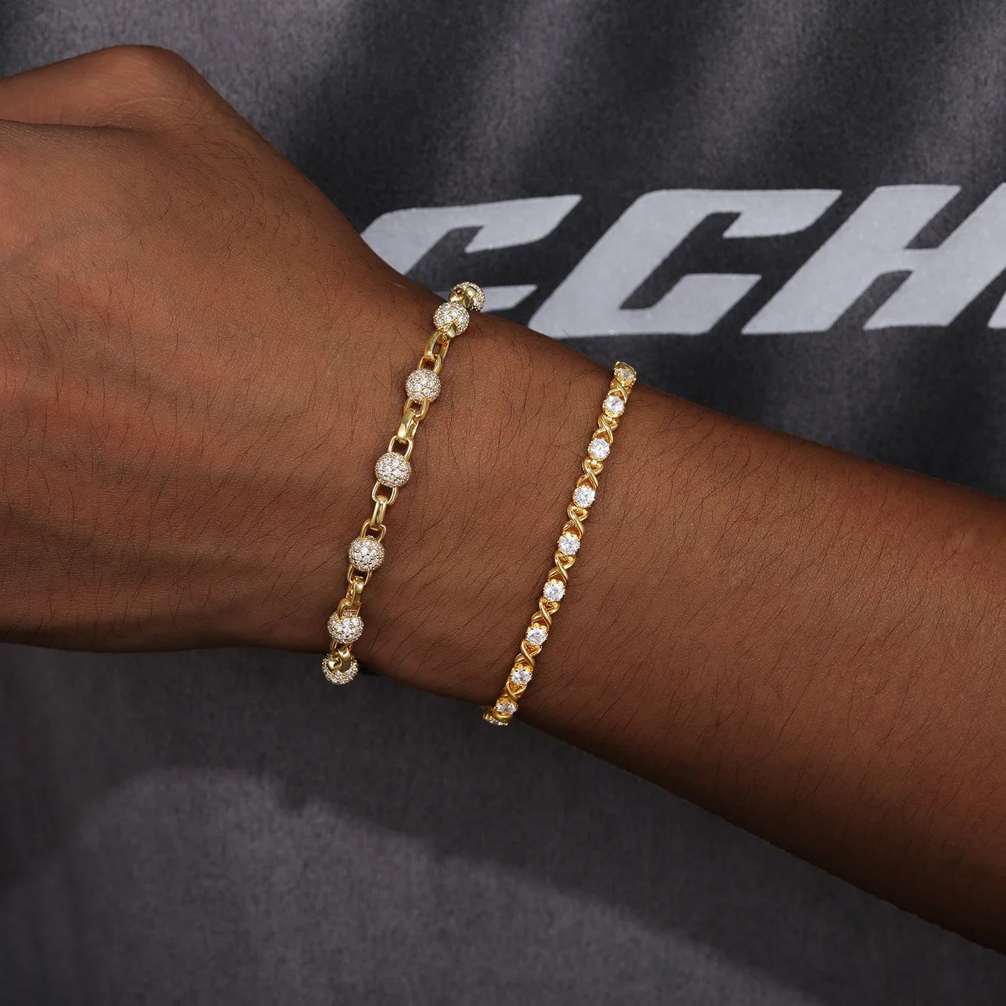 S925 Moissanite Tennis Infinity Bracelet - 3/4/5mm