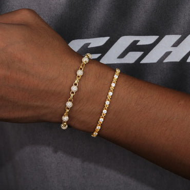 S925 Moissanite Tennis Infinity Bracelet - 3/4/5mm