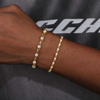 S925 Moissanite Tennis Infinity Bracelet - 3/4/5mm