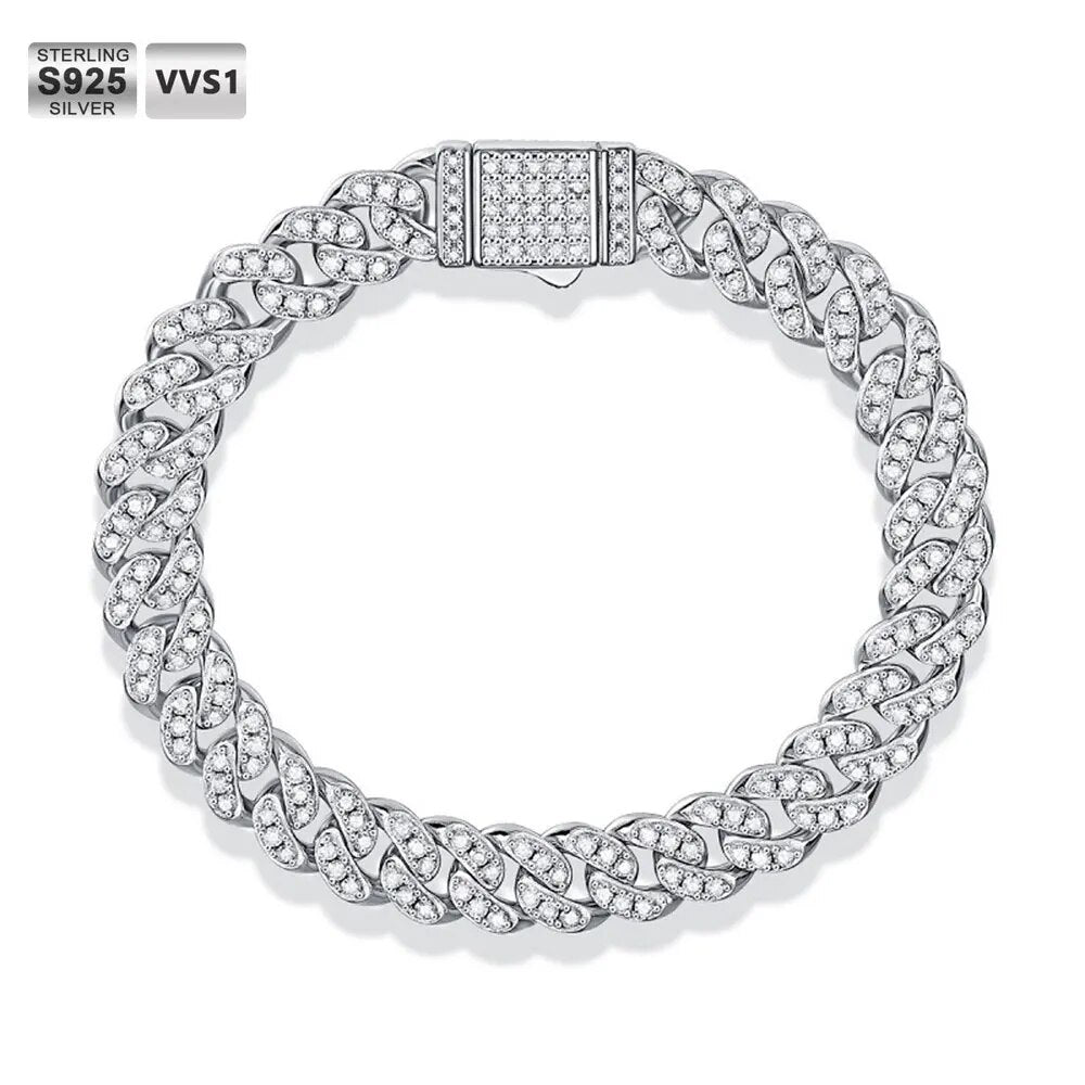 8MM VVS Moissanite Diamond Cuban Link (Passes Diamond Tester)
