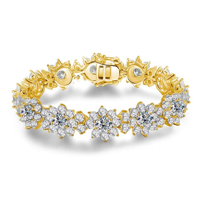 Women's S925 Diamond Flower Bracelet