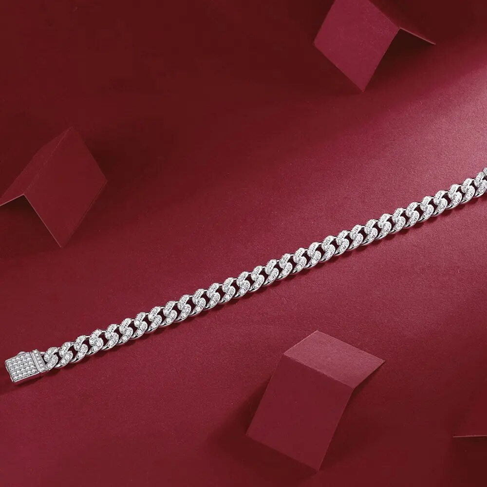8MM VVS Moissanite Diamond Cuban Link (Passes Diamond Tester)