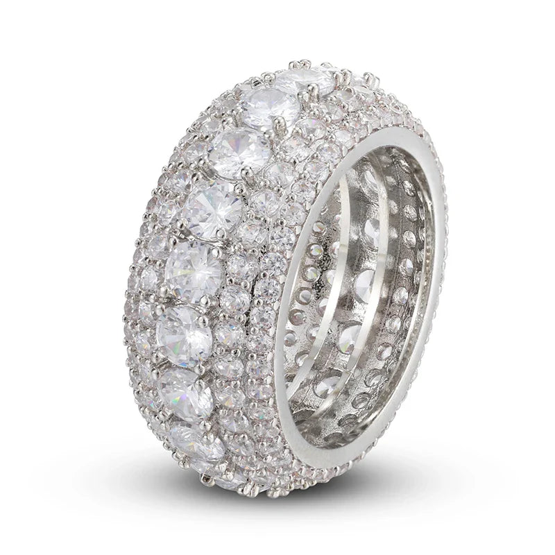 S925 Moissanite Layered Diamond Ring