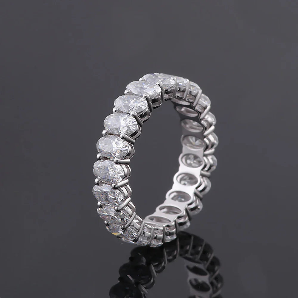 Women's S925 Moissanite Oval Tennis Ring