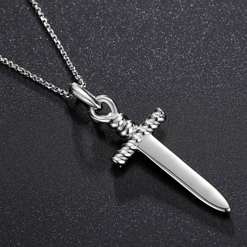 S925 Moissanite Vintage Sword Pendant