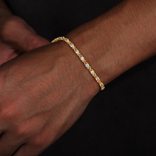 S925 Moissanite Tennis Infinity Bracelet - 3/4/5mm