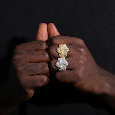 New S925 Moissanite Cross Signet Ring