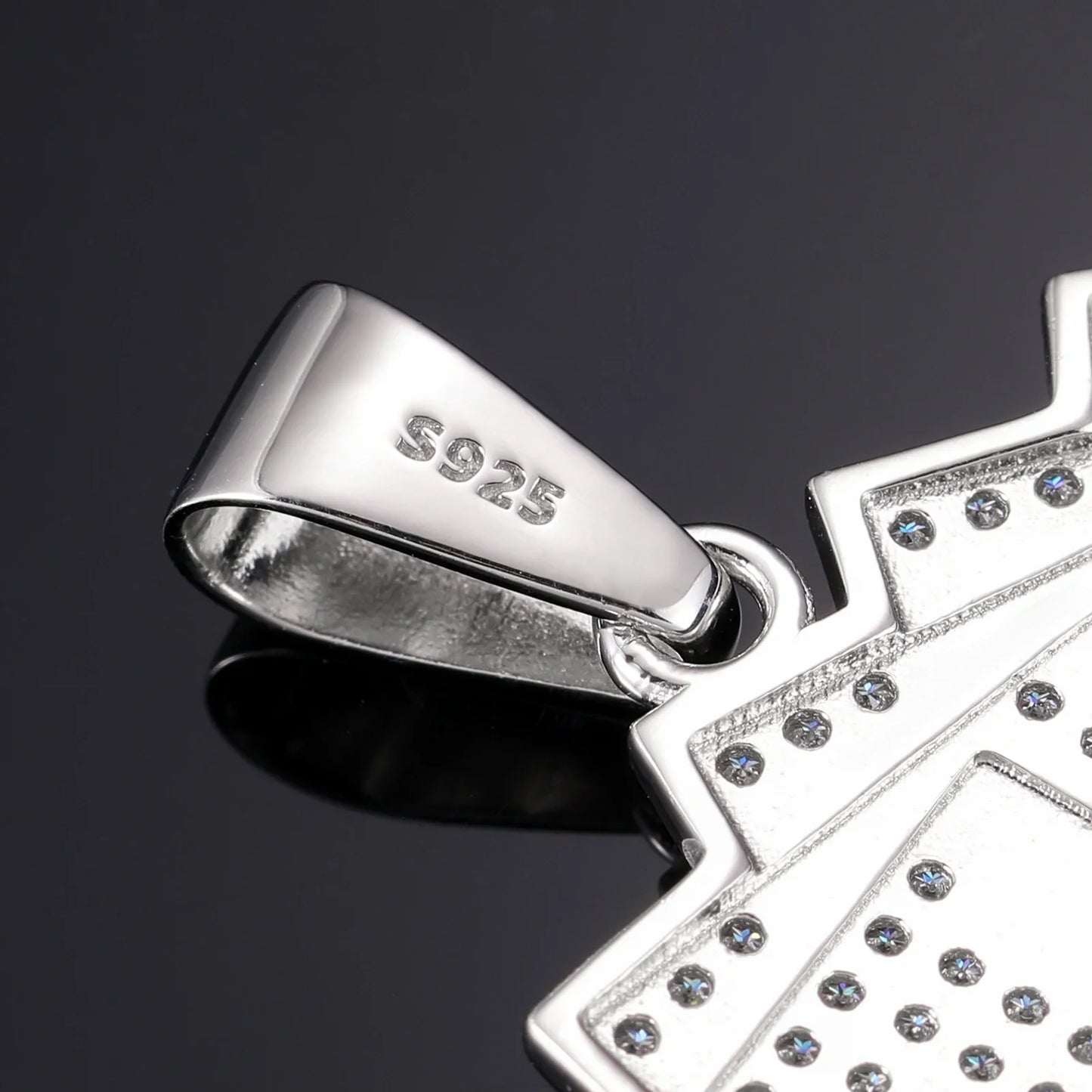 Silver 925 Moissanite Poker Lucky Ace Of Spades Pendant Necklace