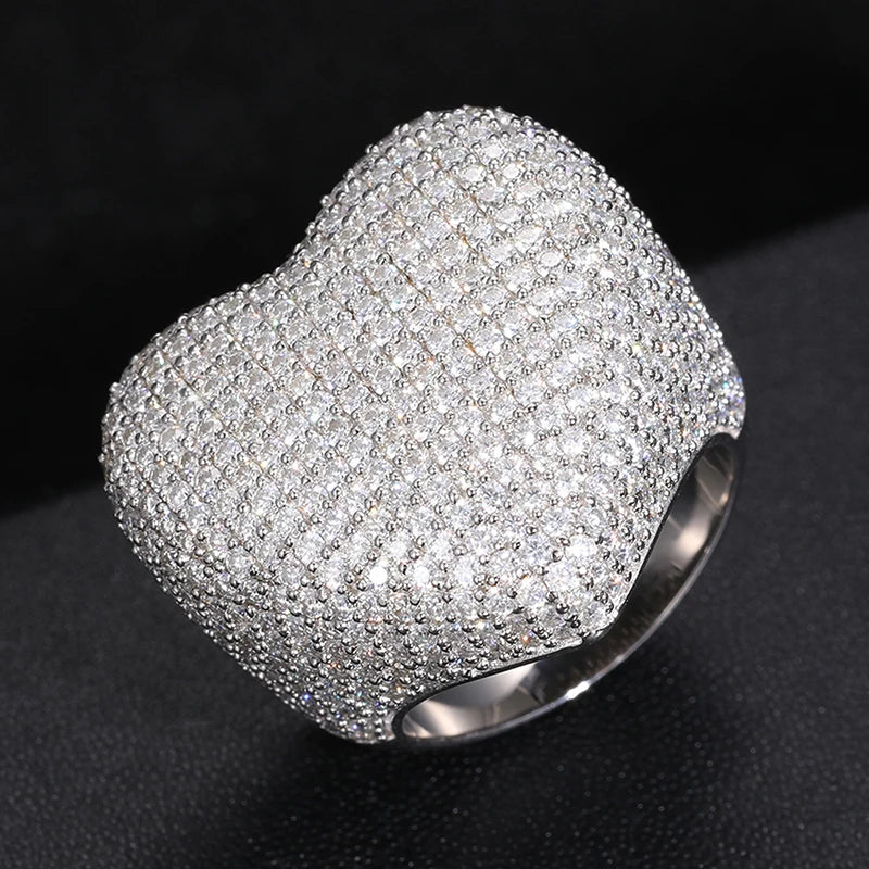 S925 Moissanite Heart Ring