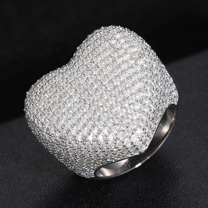 S925 Moissanite Heart Ring