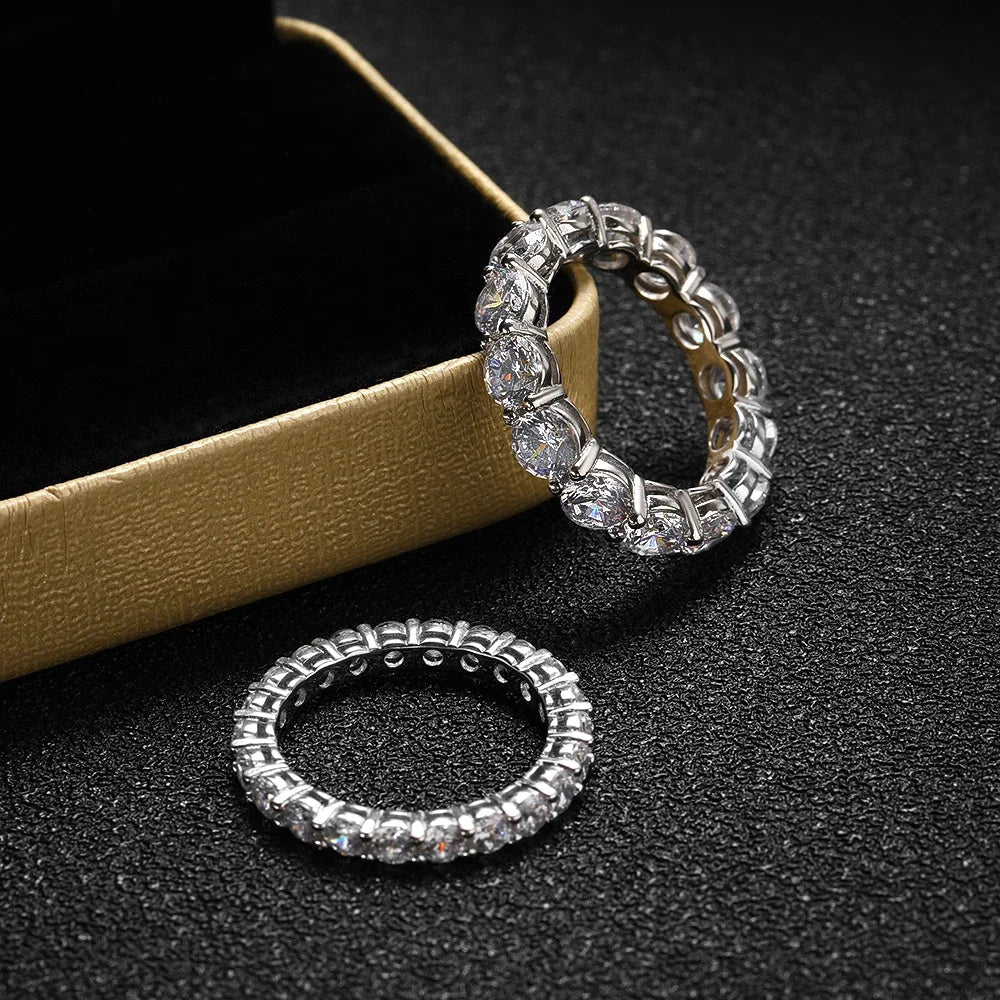 Women's S925 Moissanite Eternity Band Ring