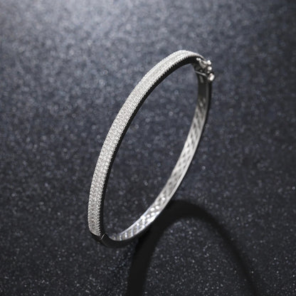 4mm S925 3 Row Moissanite Cuff Bracelet