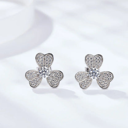Women's S925 Fully Moissanite Original Flower Earrings