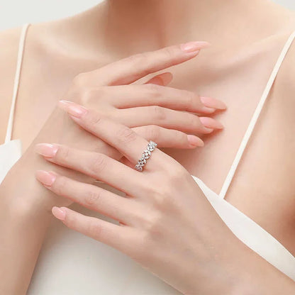 Women's S925 Moissanite Butterfly Link Ring