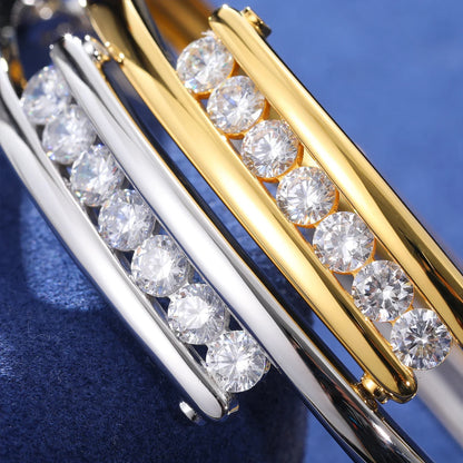 Diamond-Accented Cuff Bracelet - 10mm