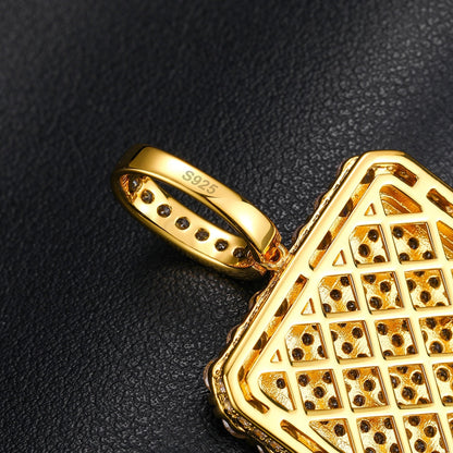 S925 Streamline Tag Moissanite Diamond Pendant