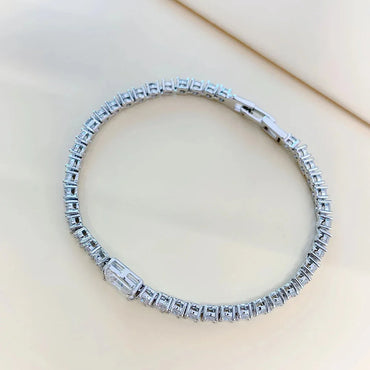 Gemstone Diamond Stone Radiant Cut Diamond Tennis Bracelet