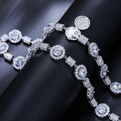 S925 Moissanite Diamond Stationed Bracelet - 14mm