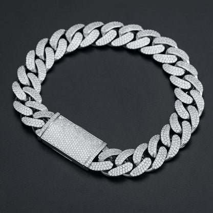8-20MM S925 MOISSANITE CUBAN NECKLACE