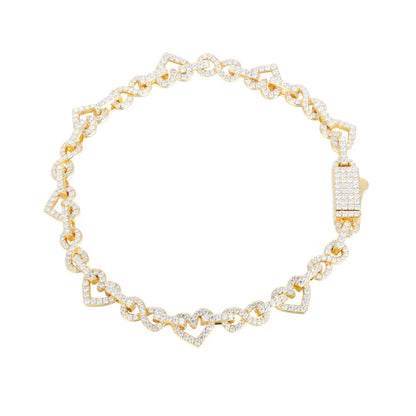 S925 Moissanite Infinity Diamond Heart Bracelet