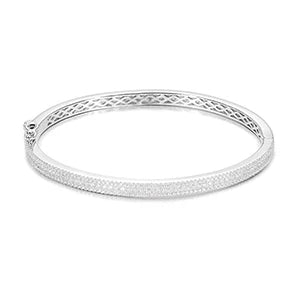 4mm S925 3 Row Moissanite Cuff Bracelet
