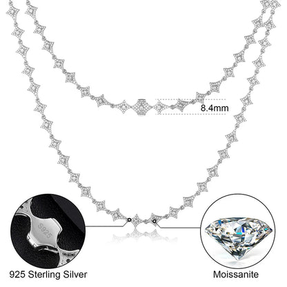 S925 VVS MOISSANITE STAR LINK NECKLACE