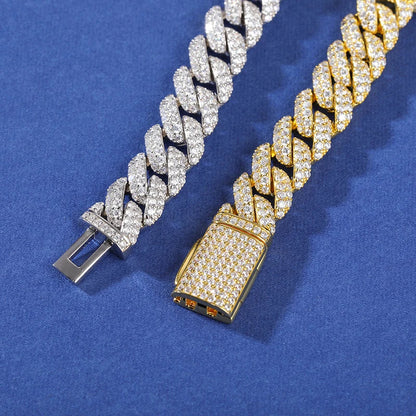 S925 VVS1 Moissanite Skull Link Bracelet - 10mm