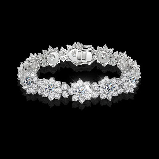 Women's S925 Diamond Flower Bracelet