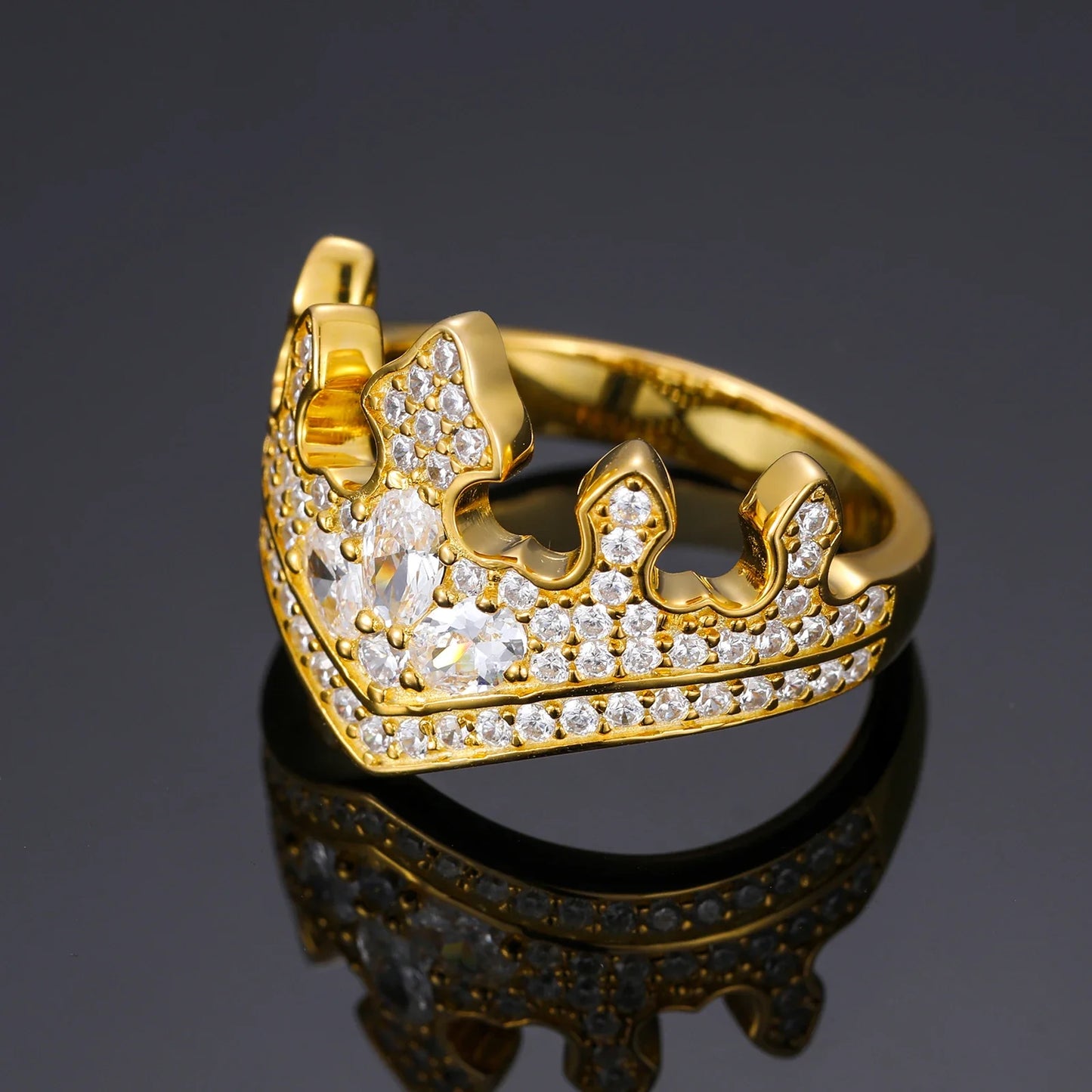 S925 Moissanite Diamond Crown Ring