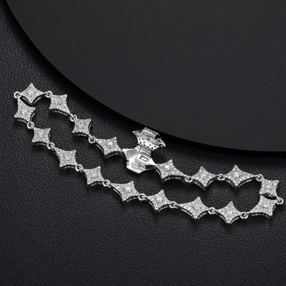 S925 VVS Moissanite Star Link Bracelet