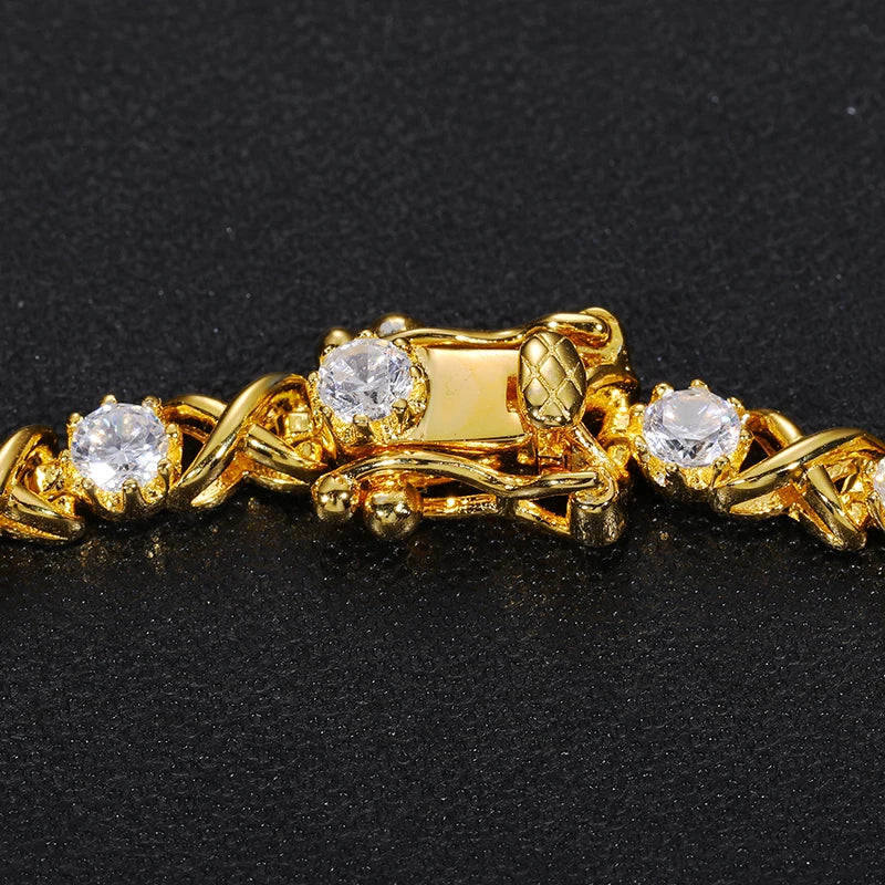 S925 Moissanite Tennis Infinity Bracelet - 3/4/5mm