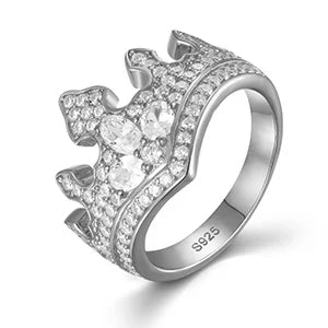 S925 Moissanite Diamond Crown Ring