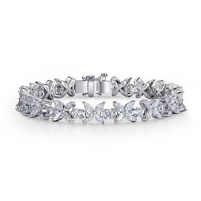 Women's S925 Moissanite Butterfly Link Bracelet