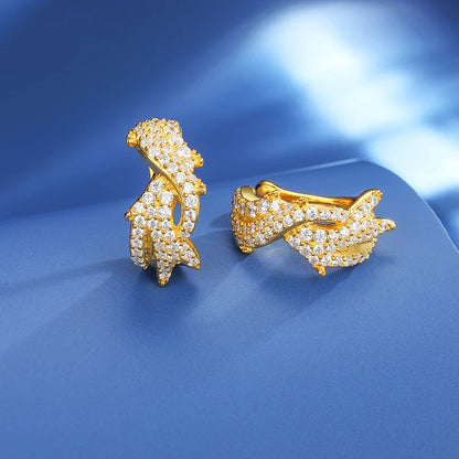 S925 Moissanite Crown Of Thorns Earrings