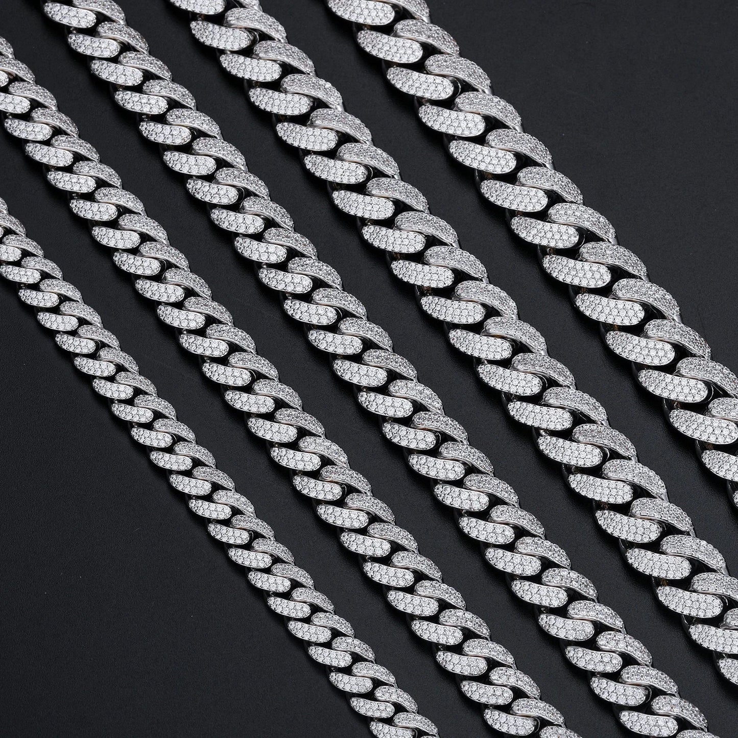 8-20MM S925 MOISSANITE CUBAN NECKLACE