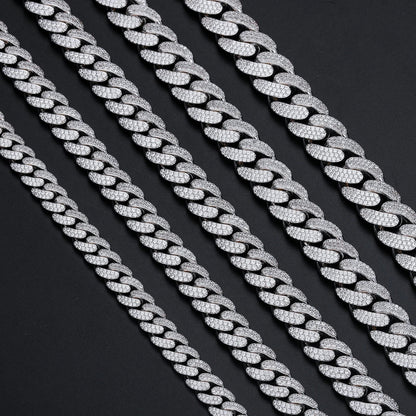 8-20MM S925 MOISSANITE CUBAN NECKLACE