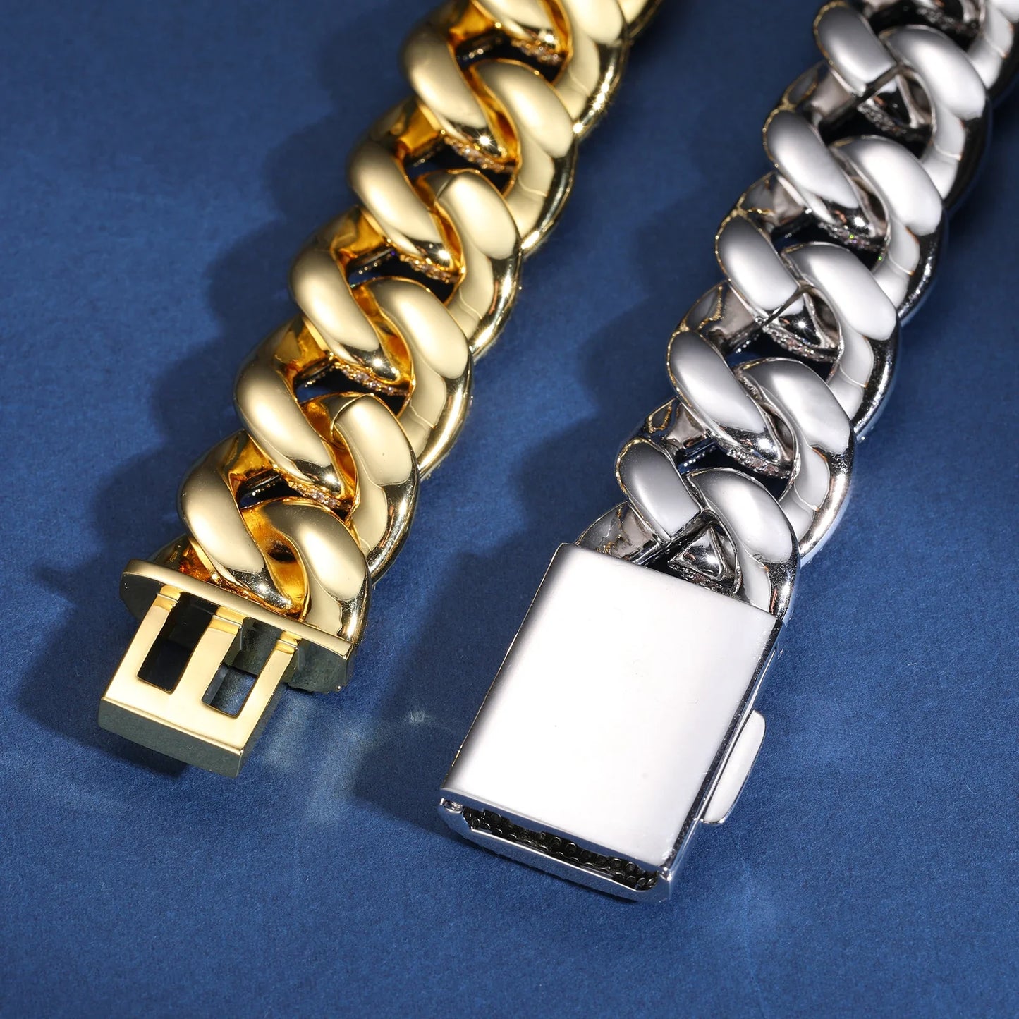20mm S925 Moissanite Curb Cuban Chain