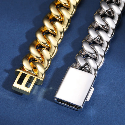 20mm S925 Moissanite Curb Cuban Chain