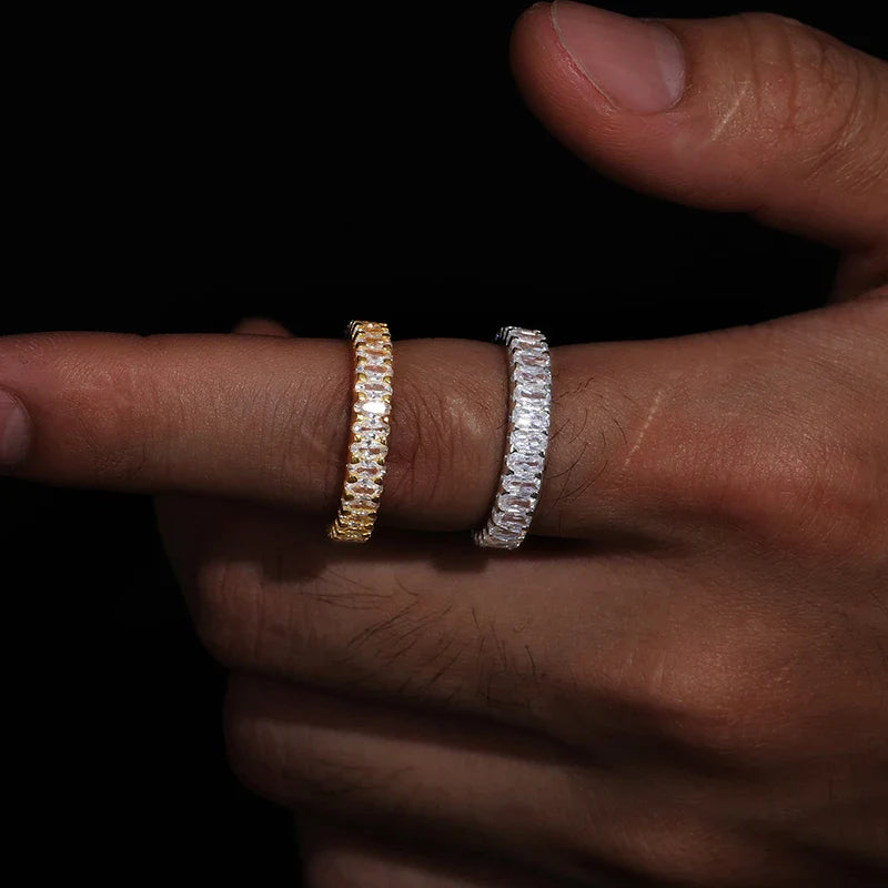 S925 Moissanite Oval Cut Eternity Band Ring