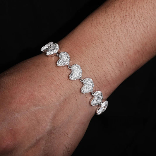 S925 Moissanite Land Shape Diamond Bracelet - 10mm