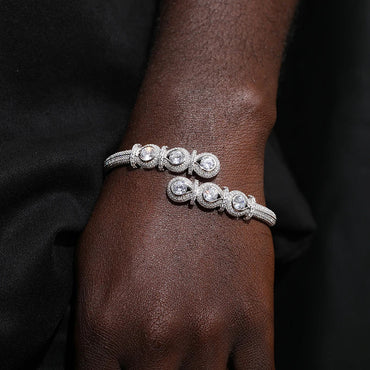 Moissanite Noose Pearl Diamond Bracelet