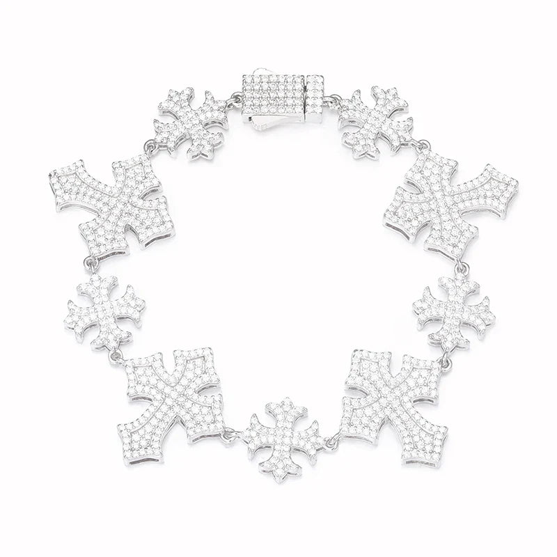 Moissanite Maltese Cross Bracelet