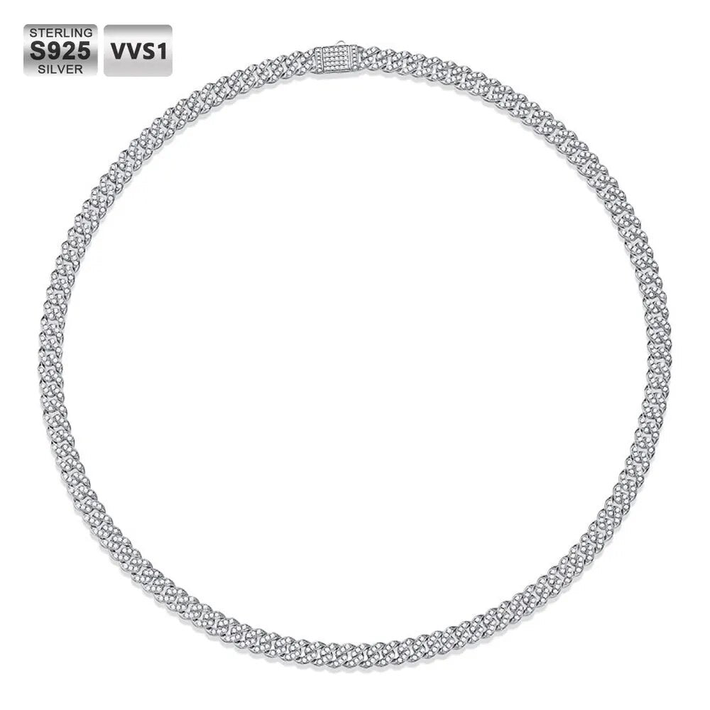 8MM VVS Moissanite Diamond Cuban Link (Passes Diamond Tester)