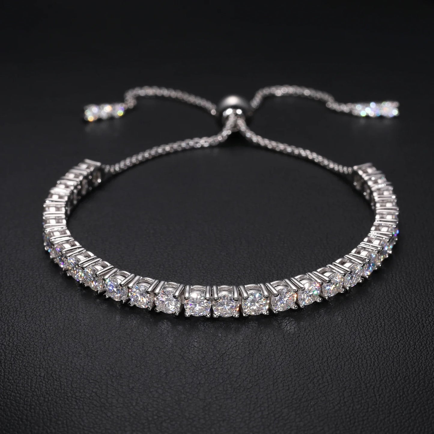 S925 Adjustable VVS Moissanite Tennis Bracelet