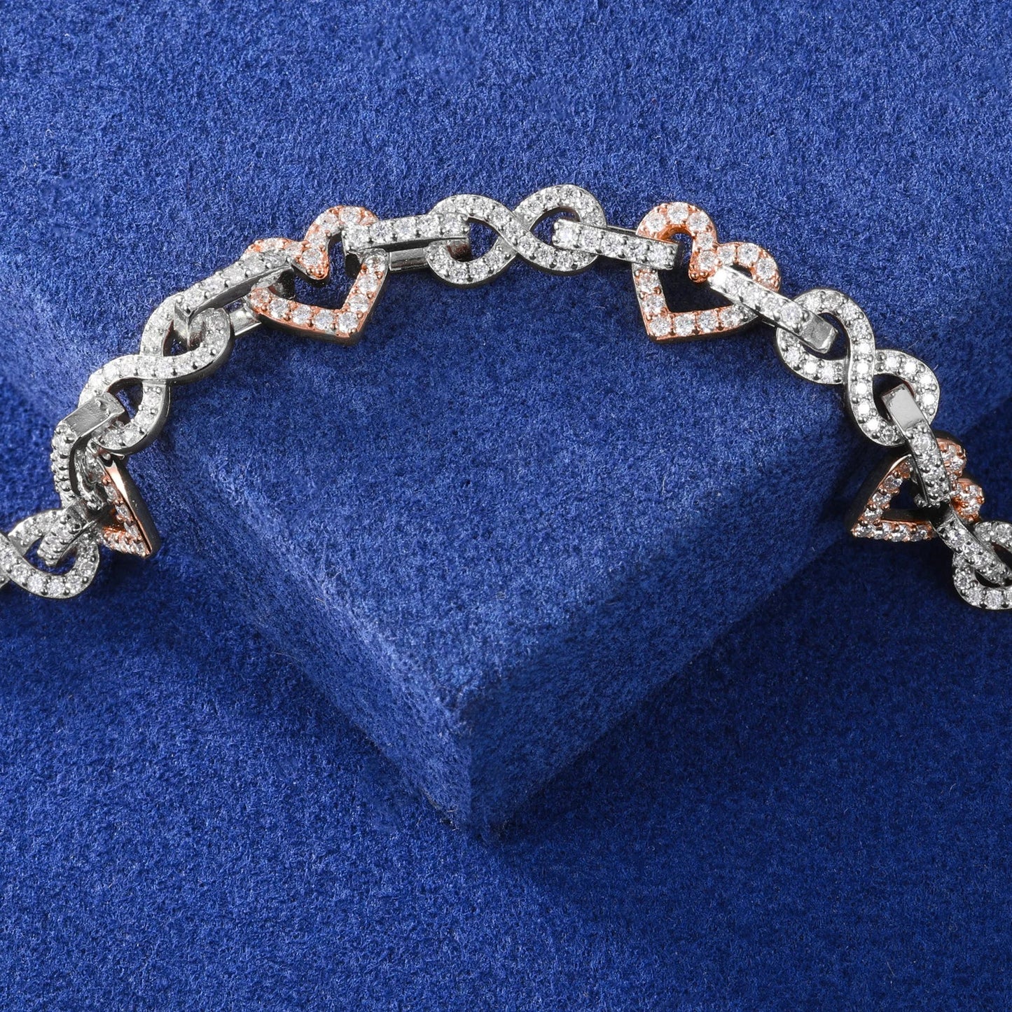 S925 Moissanite Infinity Diamond Heart Bracelet