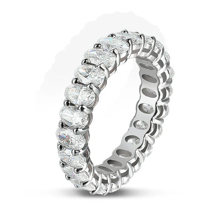 Women's S925 Moissanite Oval Tennis Ring