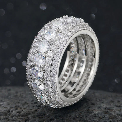 S925 Moissanite Layered Diamond Ring